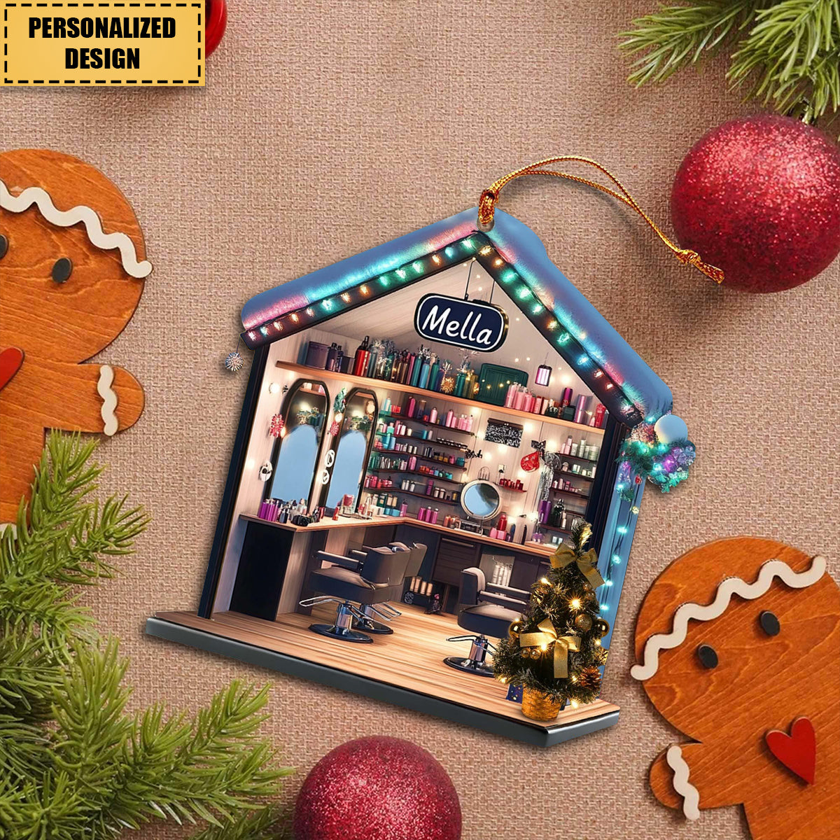 Personalized Hair Salon Ornament-Gift for Hairstylist-2024 New Release