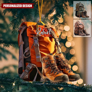 Personalized Hiking Acrylic Christmas Ornament-Gift for Hikers