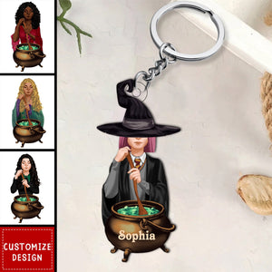 Personalized Witch Acrylic Keychain