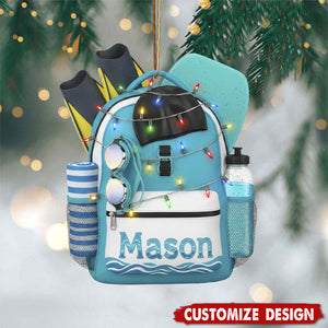 Personalized Acrylic Swim Ornament – Name Beach Decor