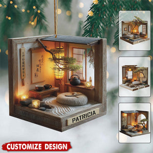 Personalized Zen Tea Room Ornament