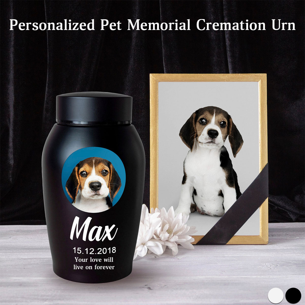 Personalized Pet Photo Urn For Dogs Ashes-pet remembrance memorial gift