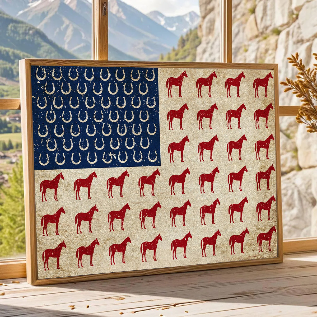July 4th Horse Poster-Gift For Horse Lovers