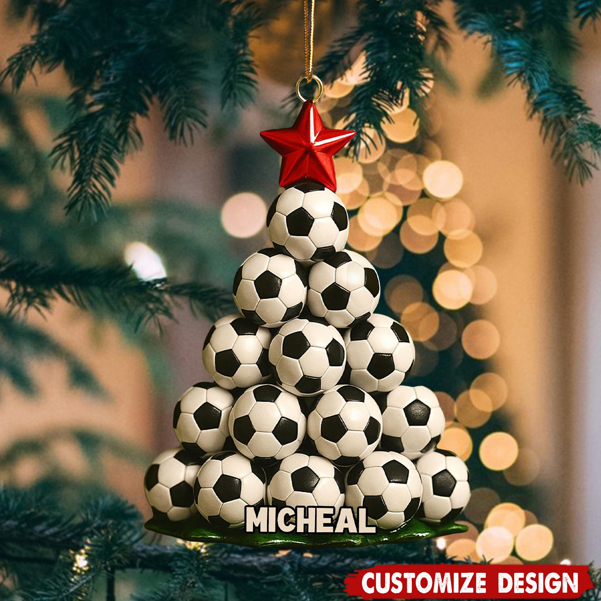 Personalized Soccer Christmas Ornament Great Gift Idea For Soccer Players Soccer Christmas Soccer