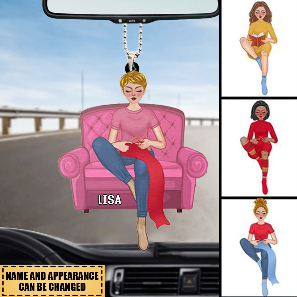 Personalized Crochet And Knitting Hourly Rate Car Hanging Ornament-Gift for Crochet & Knitting Lovers
