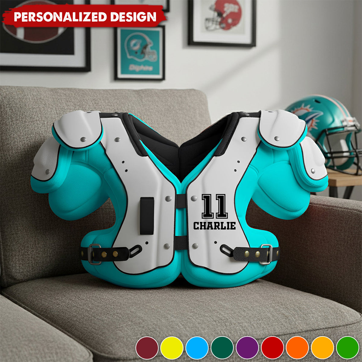 Personalized Shoulder Pad Armor Pillow-Gifts For Sport Lovers