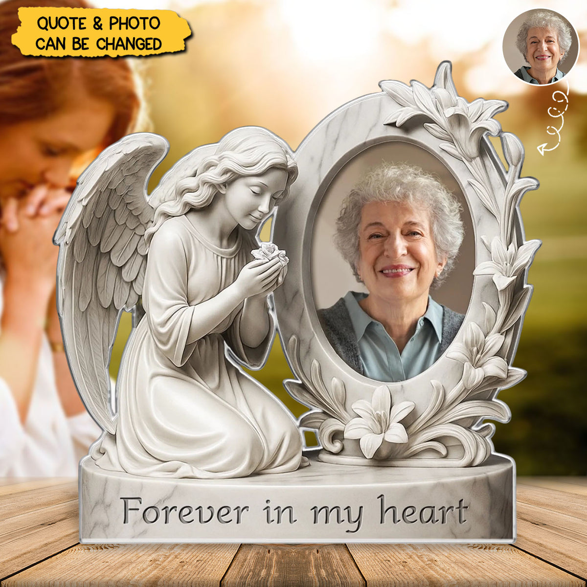 Your Love Is My Forever Light - Memorial Personalized Acrylic Plaque - Sympathy Gift For Family Members