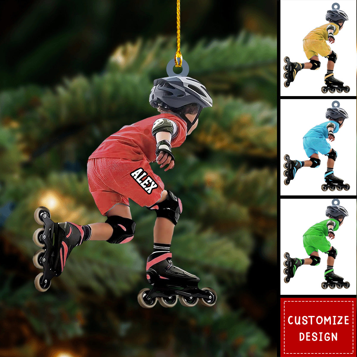 Personalized Roller skating Ornament-Gift For Roller Skater Lover-2024 New Release