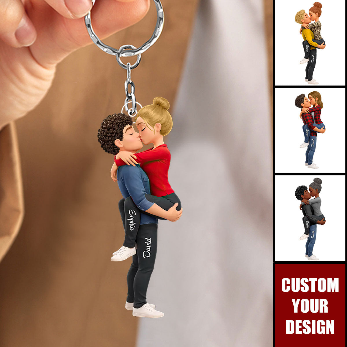 You Are The Missing Piece To My Heart - Personalized Acrylic Keychain - Anniversary, Valentine's Day Gift, Gift For Him, Gift For Her