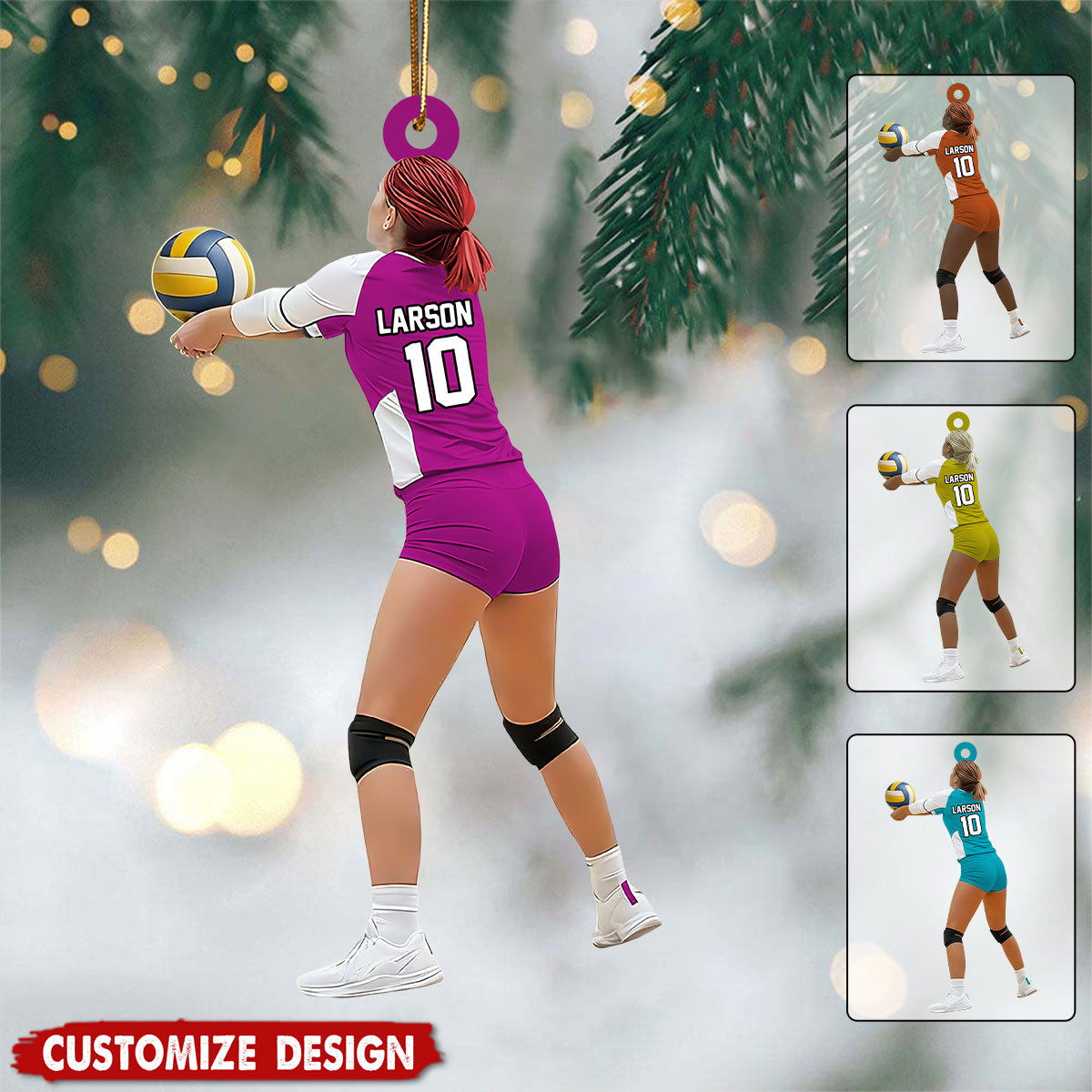 Personalized Volleyball Player Christmas Ornament - Gift For Volleyball Player