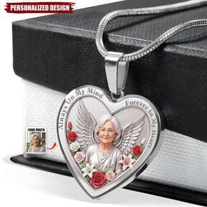 I Will Carry You With Me Until I See You Again-Personalized Heart Necklace