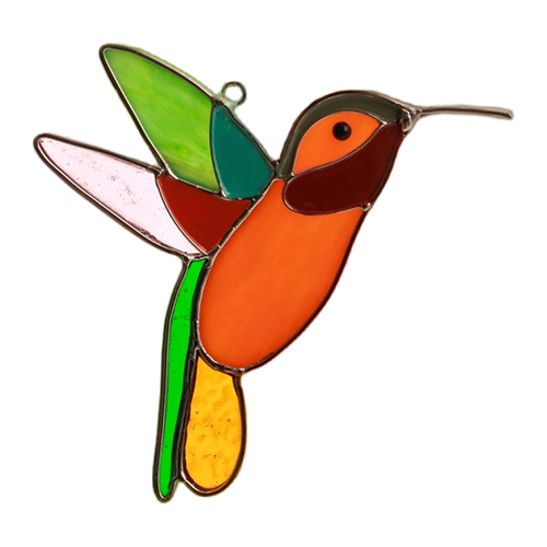 Stained Glass Humming Birds Suncatcher - Gift For Bird Lovers