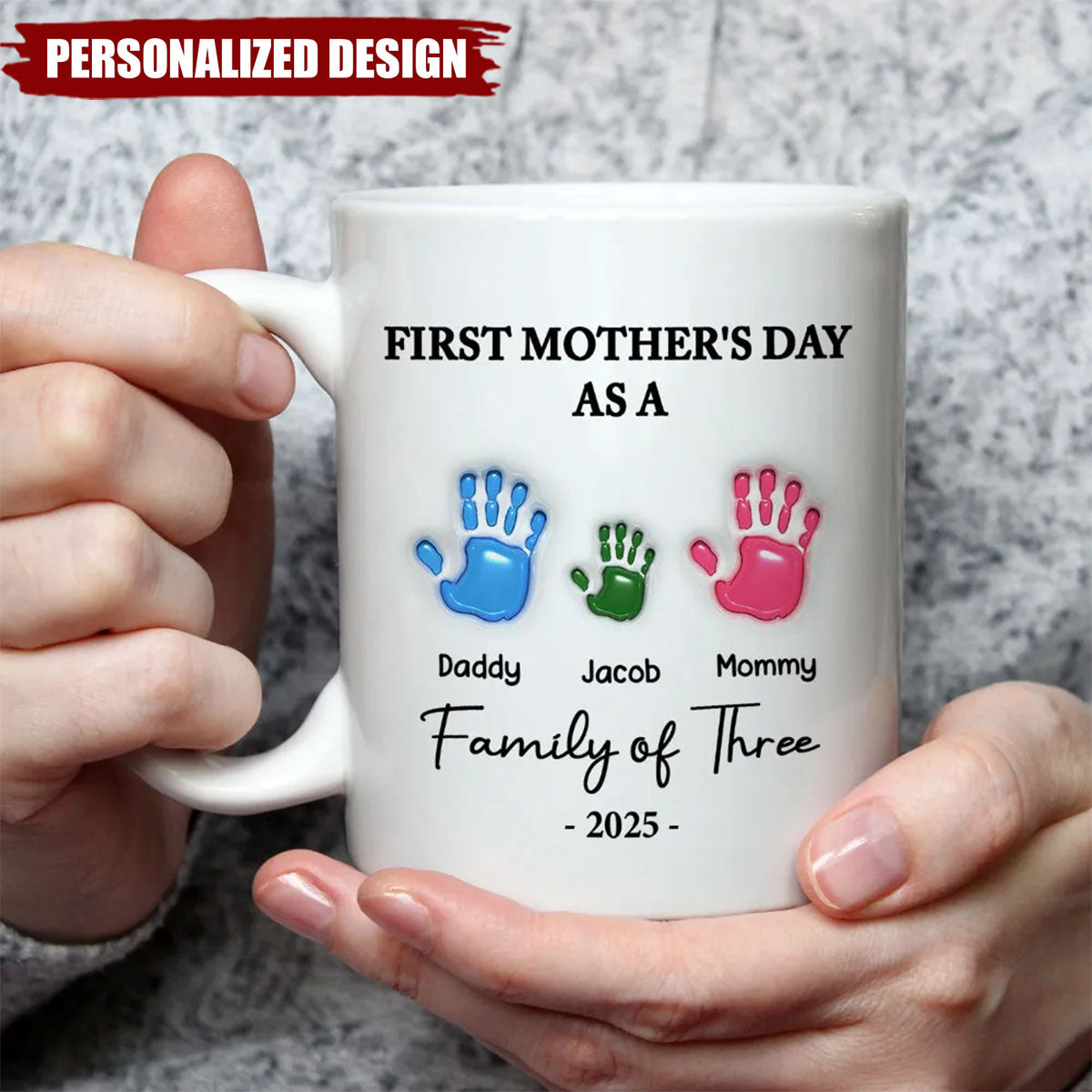 First Mother Day-Personalized Custom 3D Inflated Effect Mug