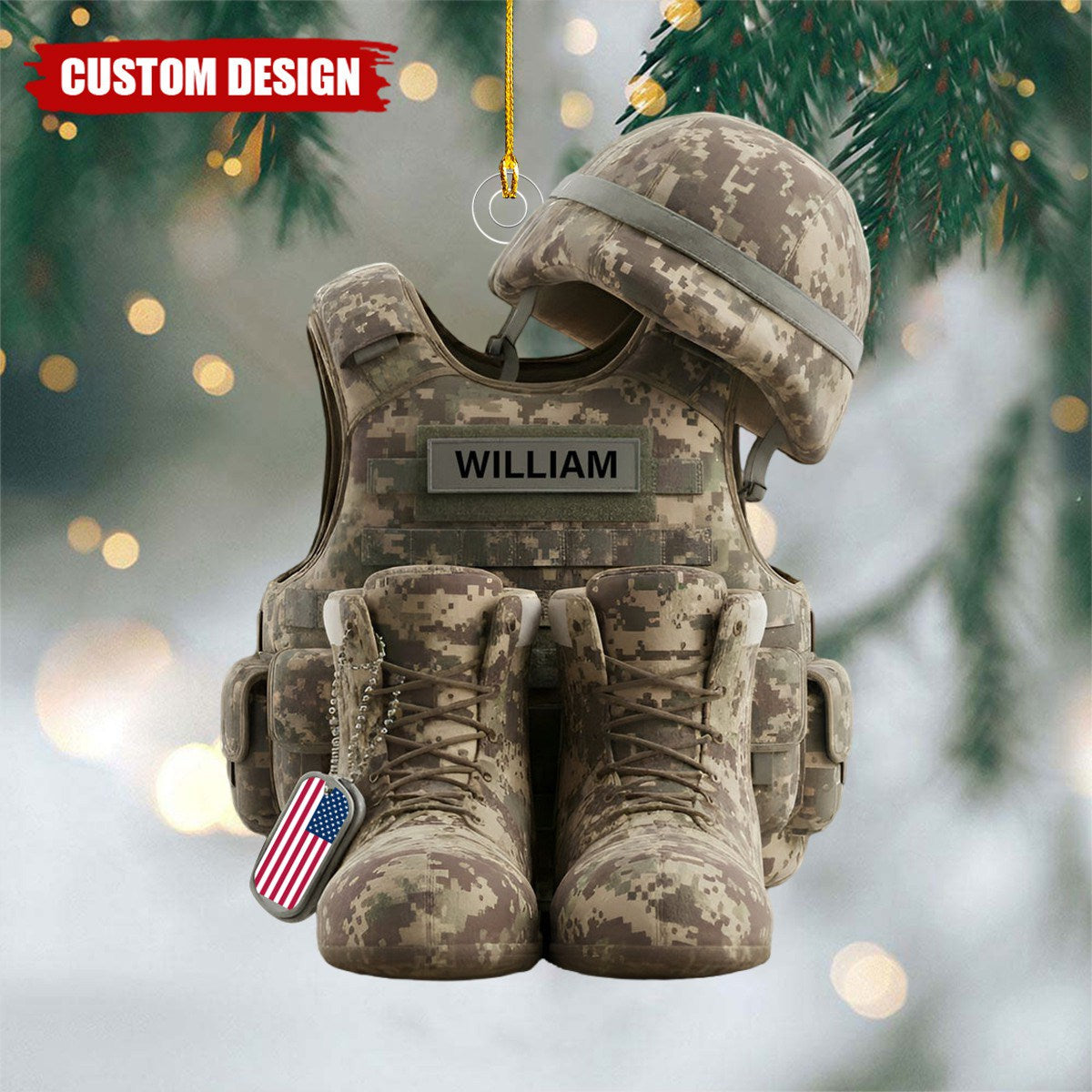 Honoring Heroes Ornament Personalized Gifts for Veterans