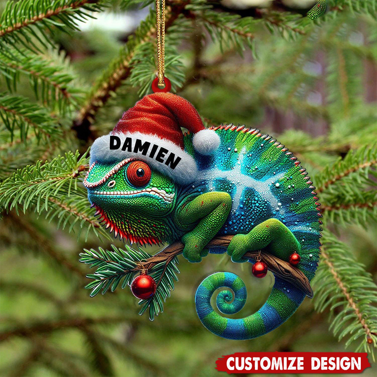 Personalized Chameleon Christmas Ornament-2024 New Release
