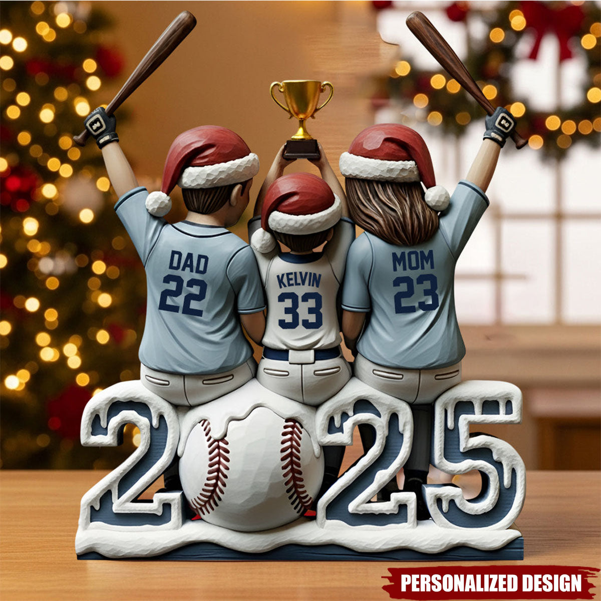 Baseball Family - Personalized Baseball Custom Shaped Acrylic Plaque