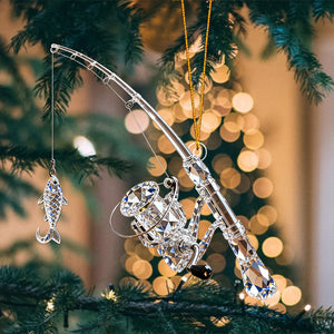 Personalized Fishing Rod Christmas Ornament Gift For Fishing Lover