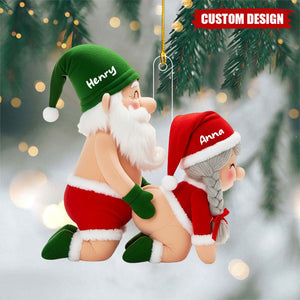 Personalized Old Couple Christmas Ornament - Gifts For Couple