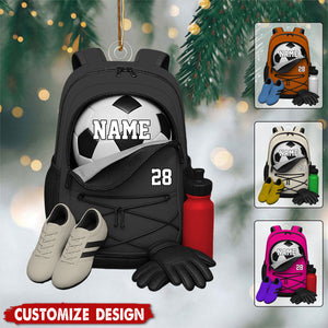 Personalized Soccer Bag Christmas Ornament - Gift For Soccer Player, Soccer Team