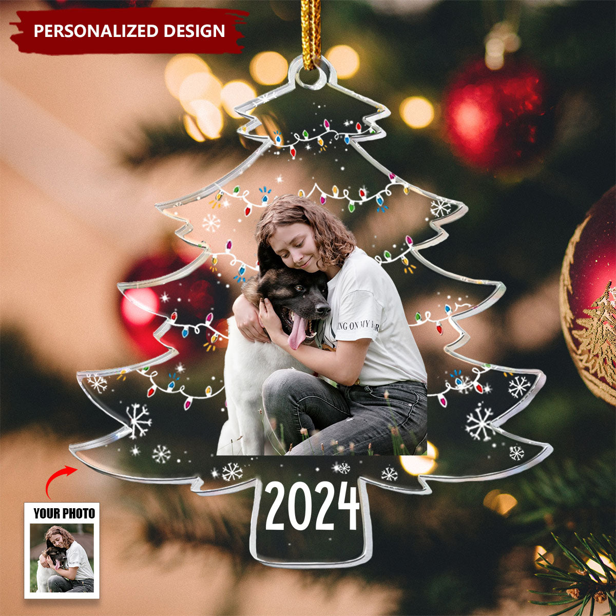 Personalized Family Photo Ornament-Gifts For Grandparents Parents Family Friends-2024 New Release