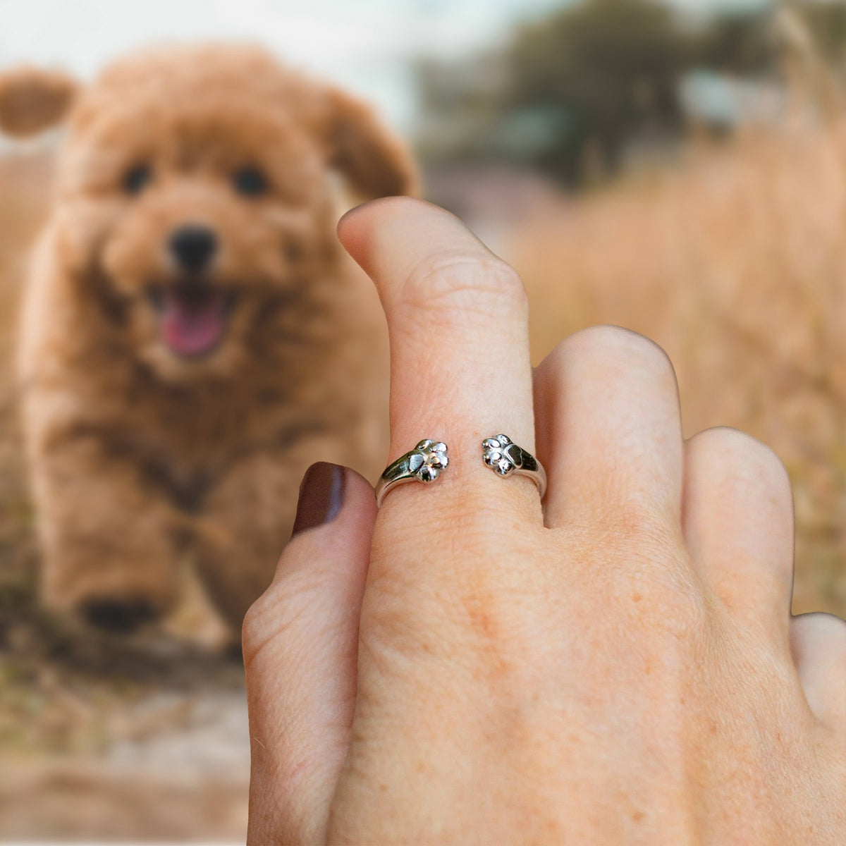 Personalized Paw Hug Ring -  Gift For Pet Lovers