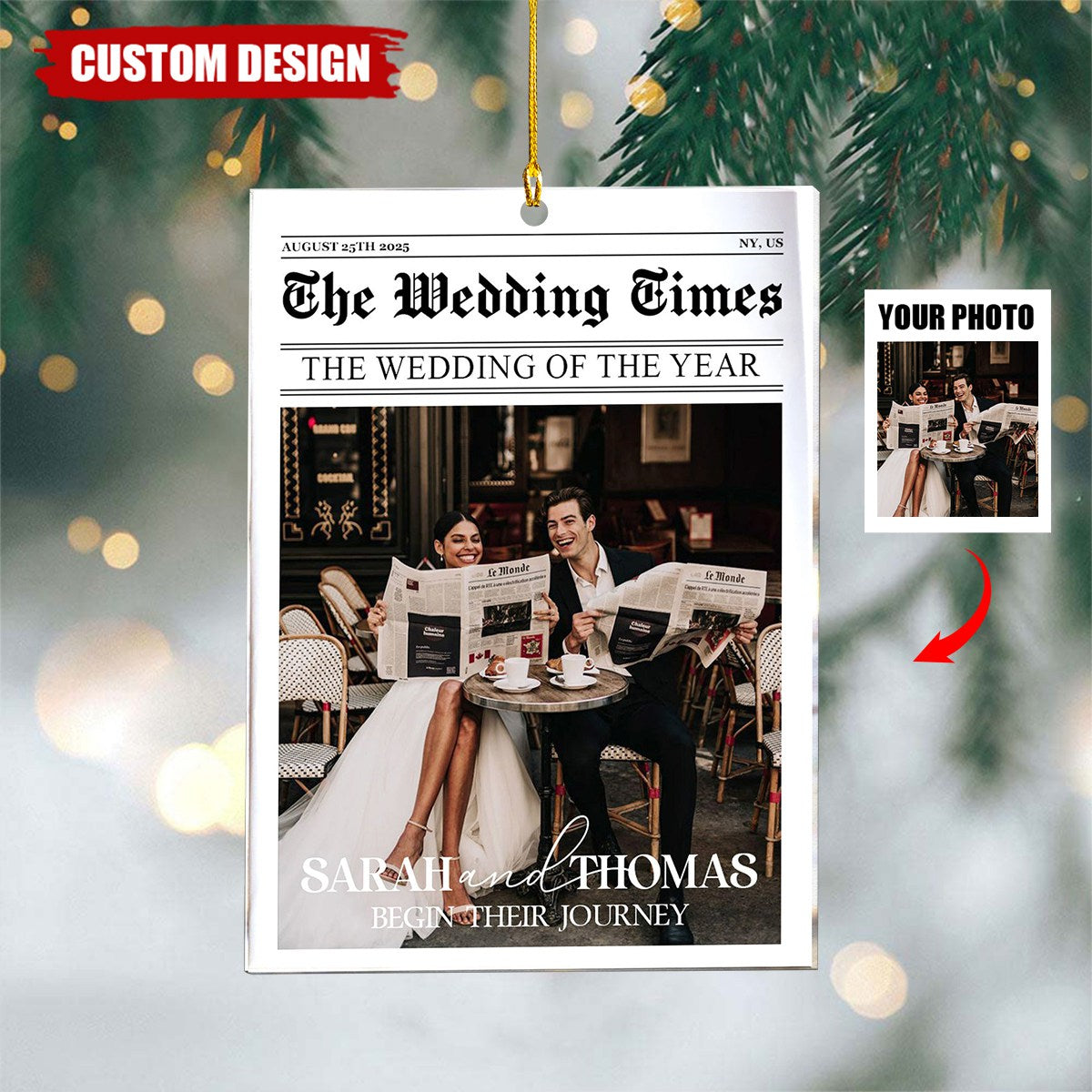 The Wedding Of The Year - Personalized Photo Ornament - Gifts For Couple