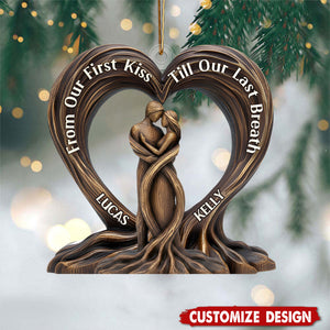 Heart Of The Trees - Personalized Custom Shaped Squared Christmas Ornament