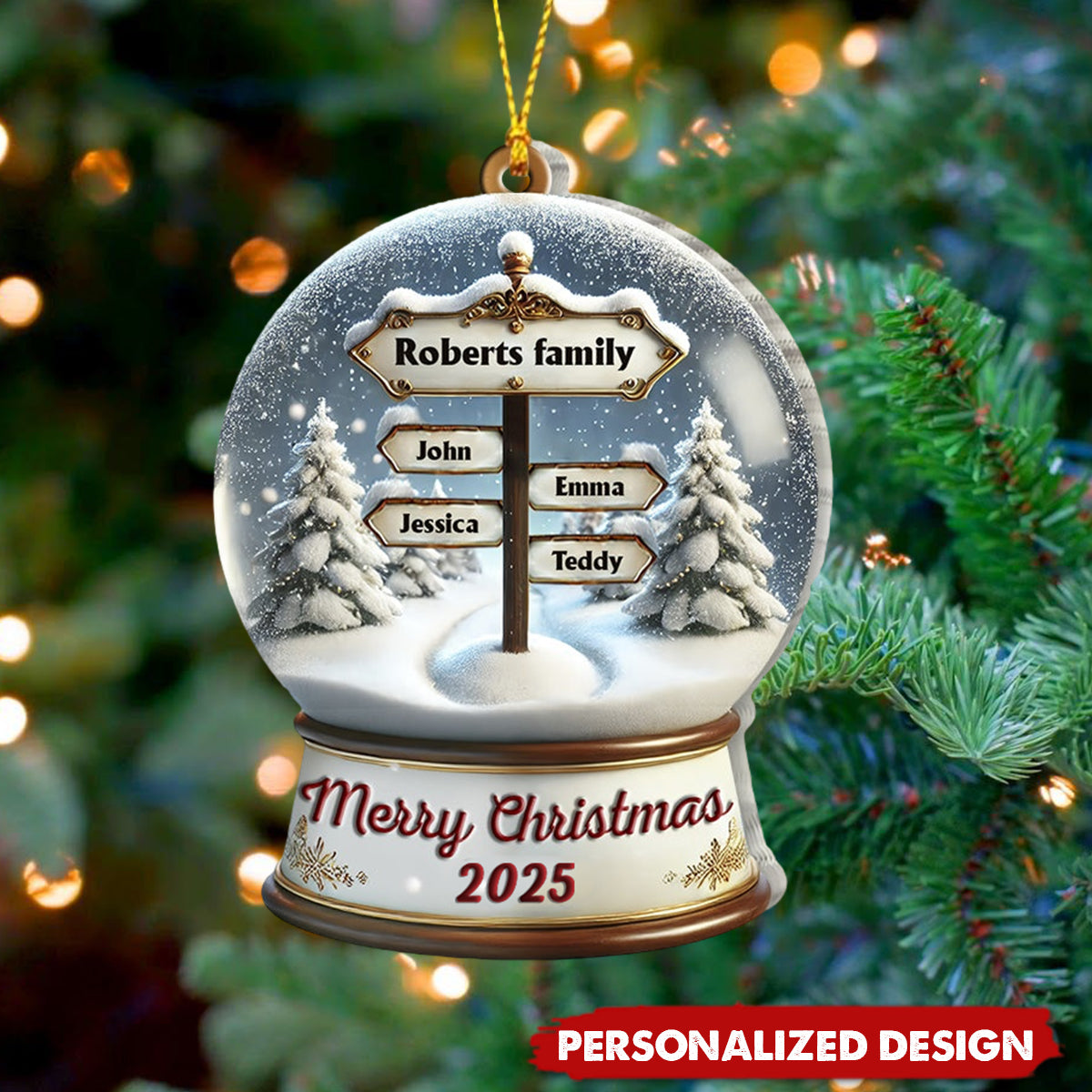 Merry Christmas-Personalized Family Ornament