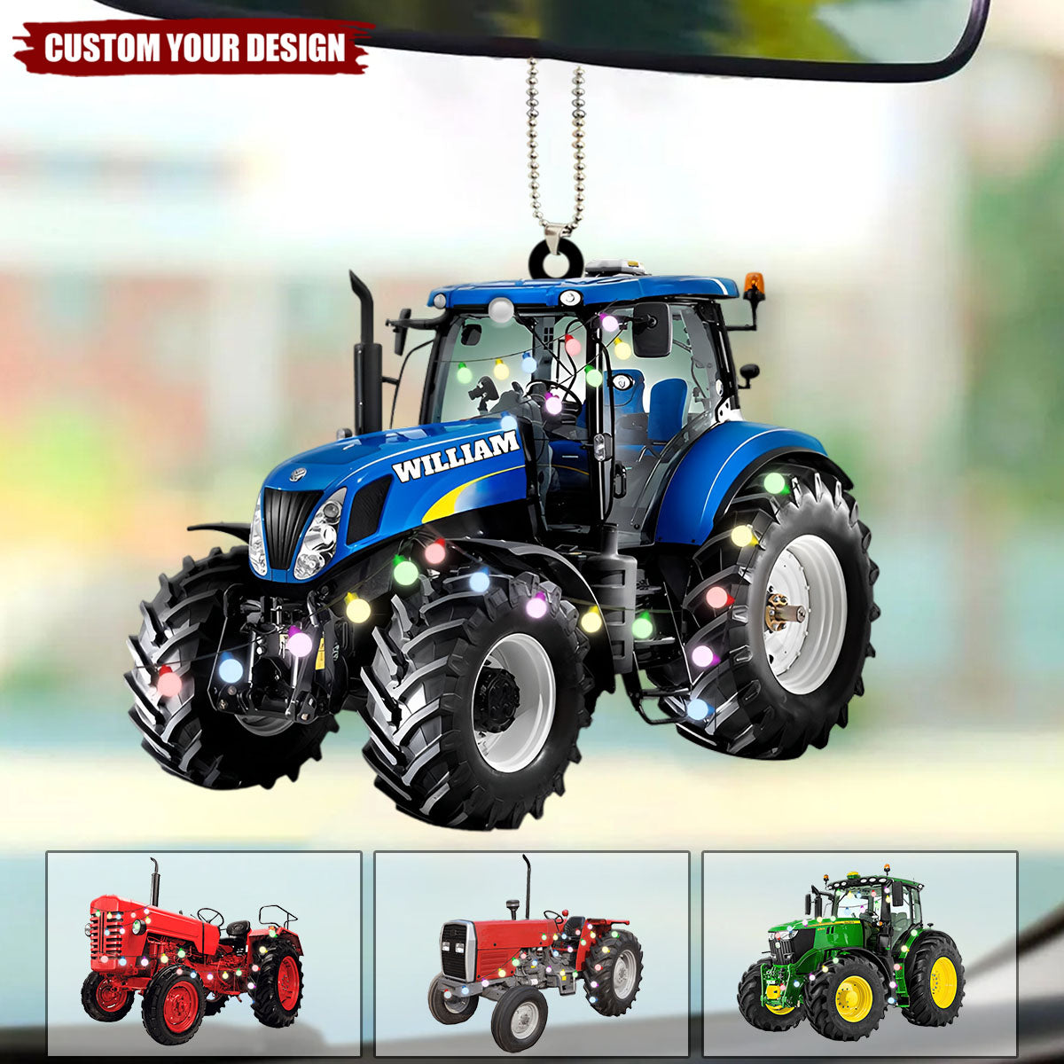 Personalized Tractor Christmas Ornament - Christmas Gift For Farmer