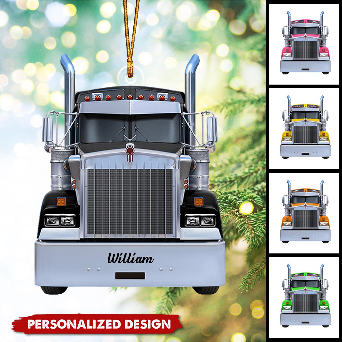 2024 New Release Personalized Gifts For Truckers Christmas Ornament