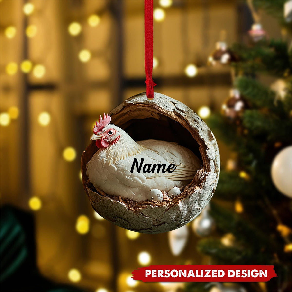 Personalized Hen Ornament-Gifts For Farm Farmer-2024 New Release