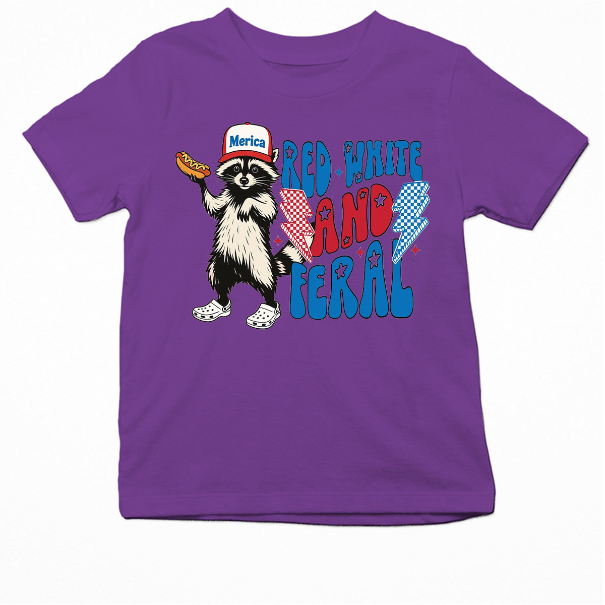 Funny 4th of July - Feral Raccoon Independence Day T-Shirt