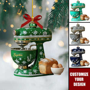 Personalized Christmas Mixer Ornament, Gift for Baker