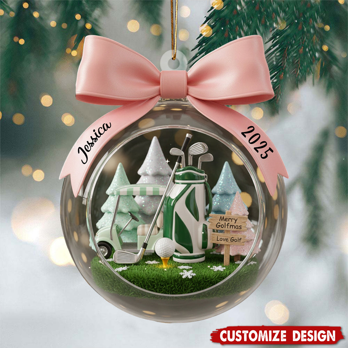 Personalized Golf Ornament - Gift For Golf Lovers