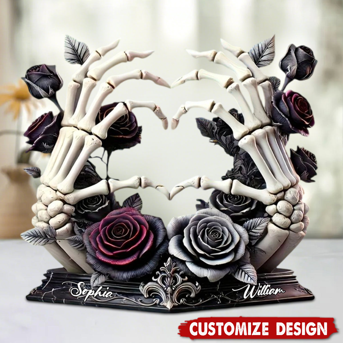 Till Death Do Us Part - Personalized Skull Acrylic Plaque