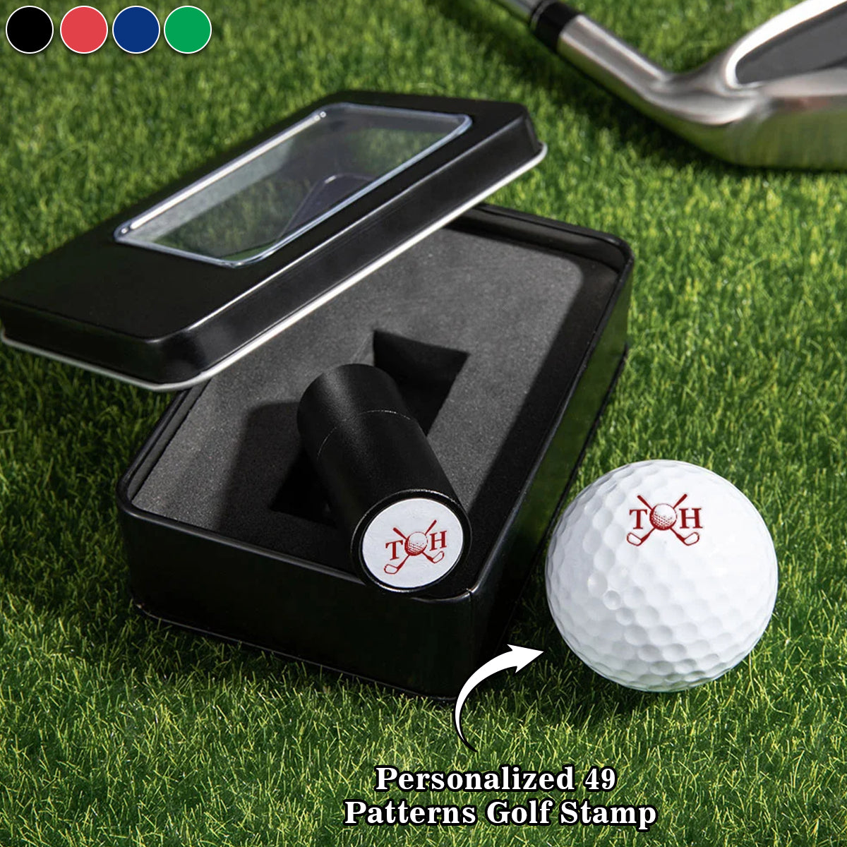Personalised Monogrammed Initial Golf Ball Stamp-Gift for Golf Player