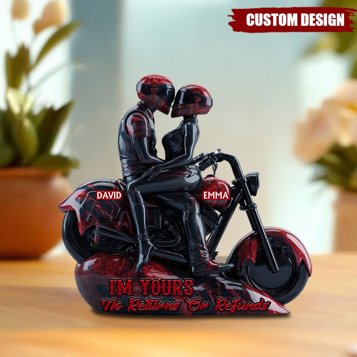 I'm Your No Returns Or Refunds - Personalized Biker Custom Shaped Acrylic Plaque