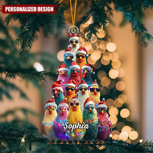Personalized Chicken Farm Acrylic Ornament-Gift for Farmer