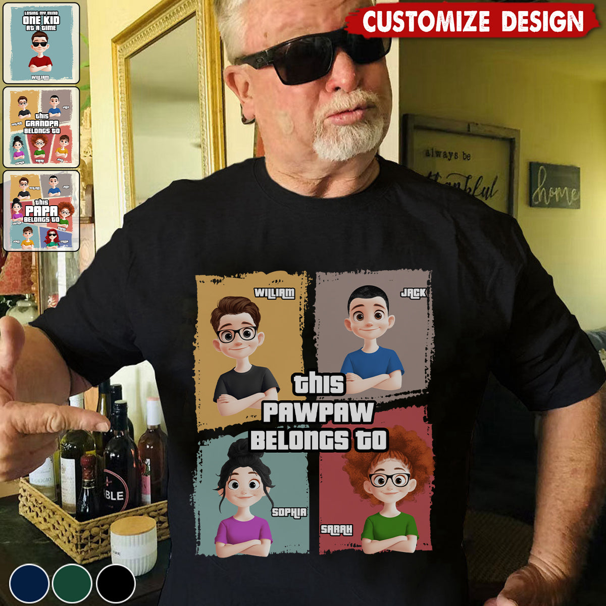 This Grandpa Belongs To - Personalized Shirt