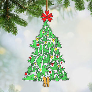 Funny Naughty Tree Christmas Acrylic Ornament