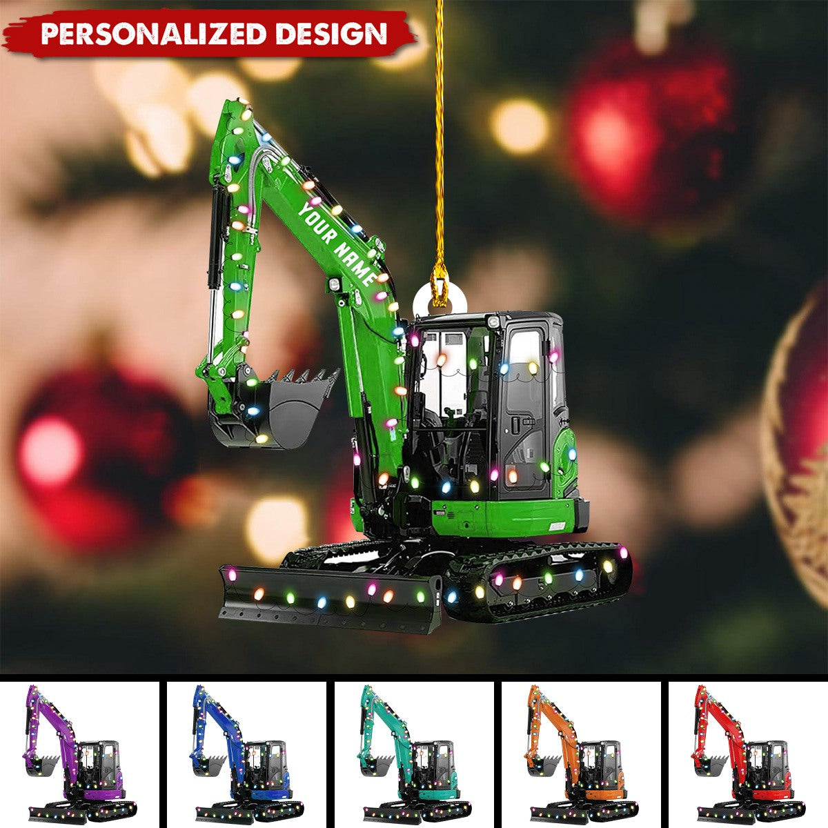 Personalized Excavator Heavy Equipment Ornament-2024 New Release