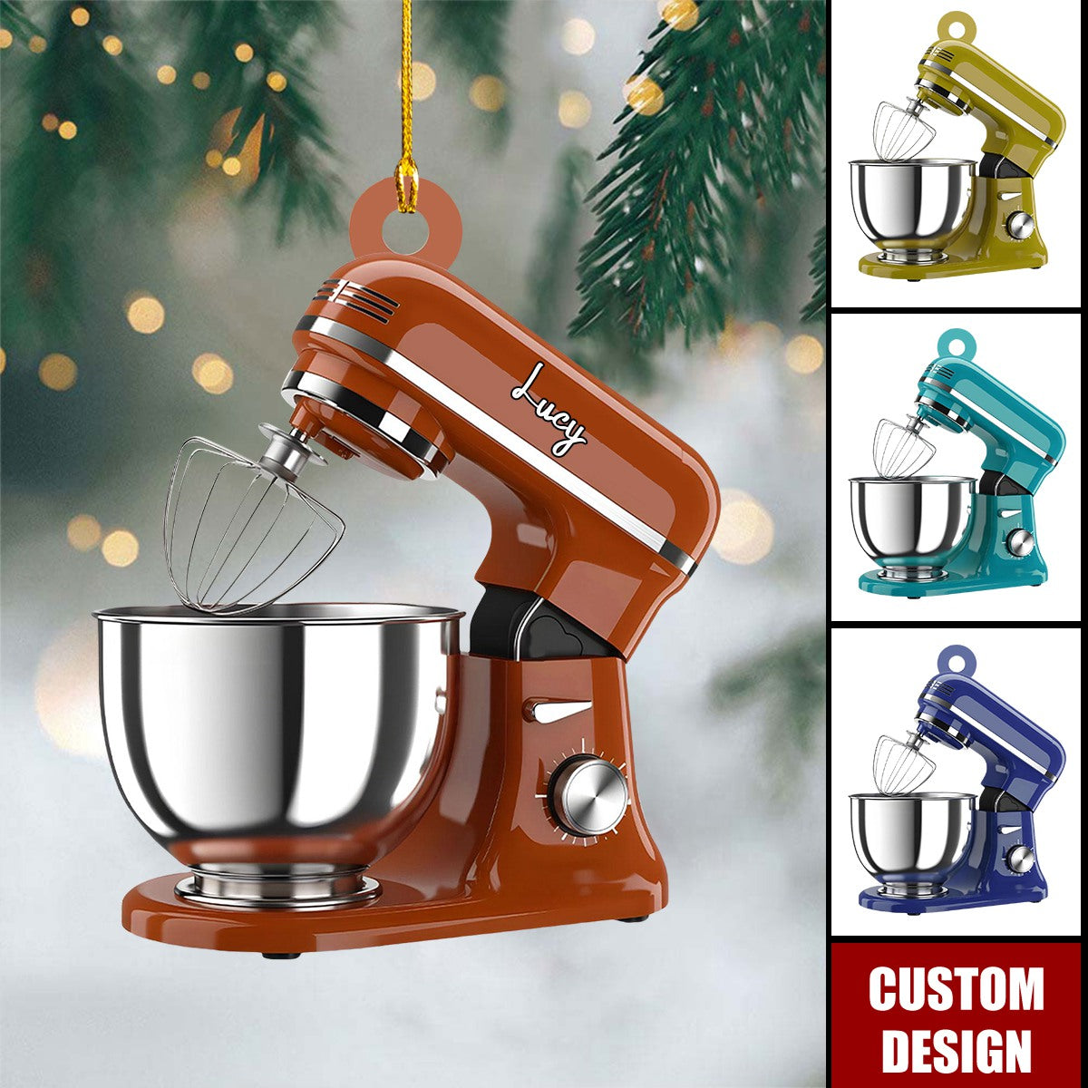 New Release - Personalized Baking Mixer Christmas Ornament - Gift For Baker