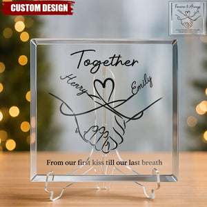 Custom Square Shaped Acrylic Plaque - Personalized Anniversary Wedding Gifts For Husband And Wife, Him And Her - Love Grows With You