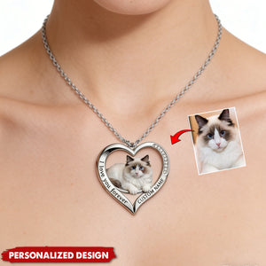Personalized Cat Shaped Metal Pendant Necklace
