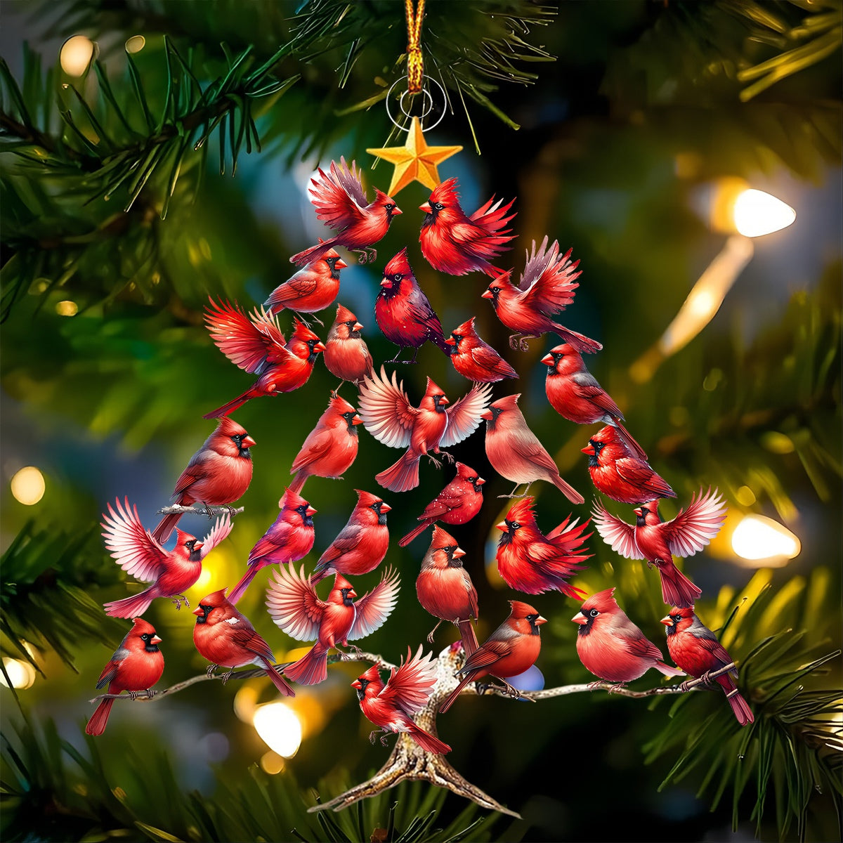 Cardinal Christmas Tree Ornament-Gift For Cardinal Lovers