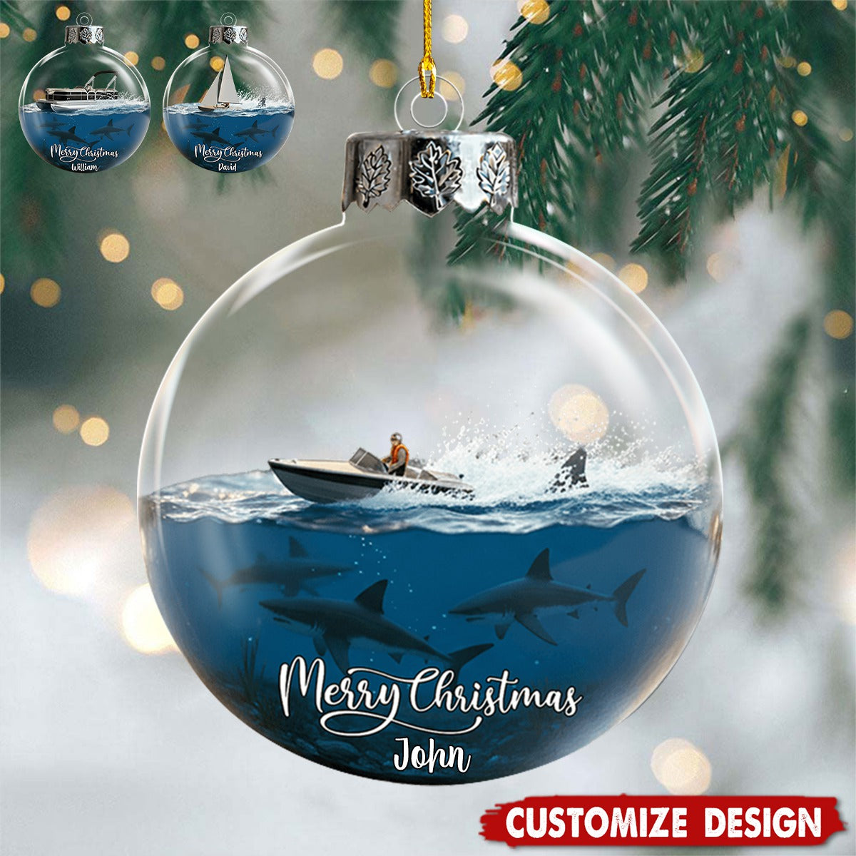 Love Boating - Personalized Boating Ornament
