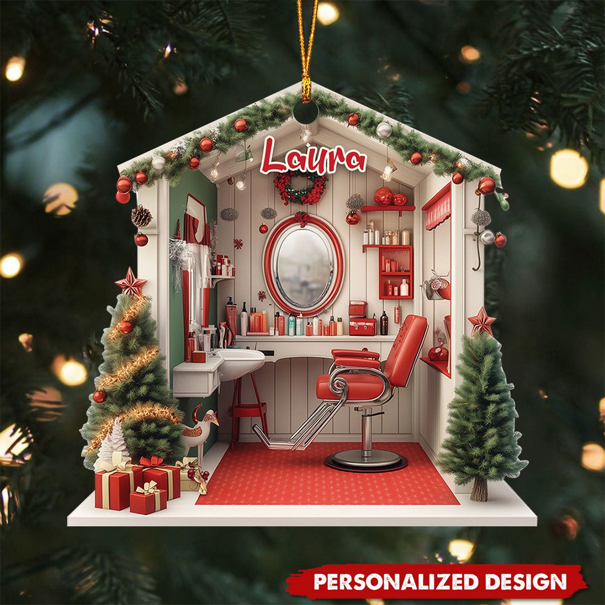 Personalized Hair Salon Ornament-Gift For Hairdresser-2024 New Release