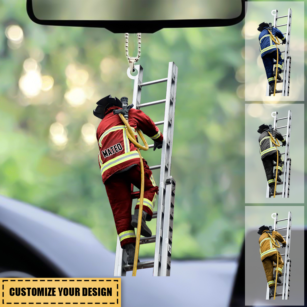 Personalized Acrylic Christmas/Car Ornament - Gift For Firefighter