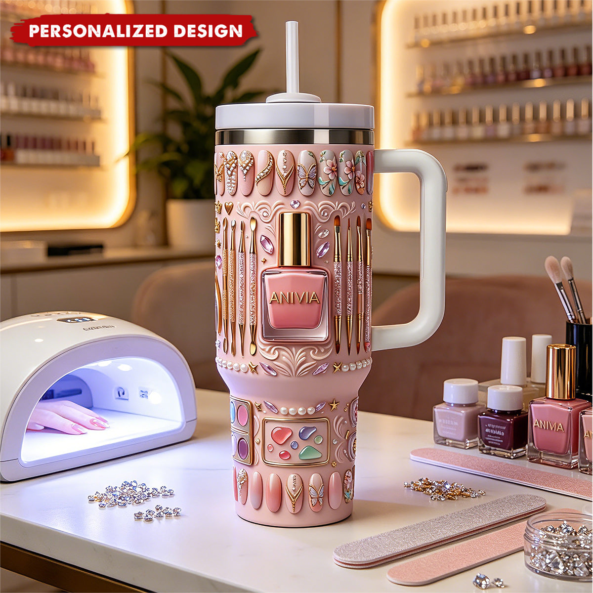 Personalized Nail Artist Tumbler-Gifts For Her