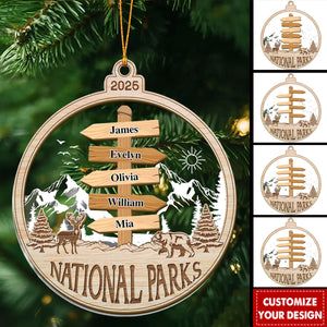 Personalized National Park Travel Christmas Ornament